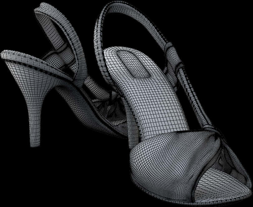 High Heel Sandal Wireframe Design