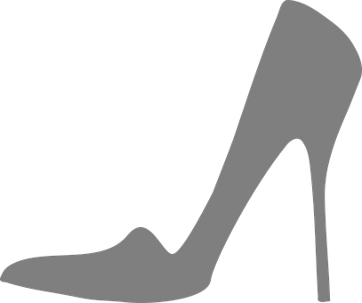 High Heel Silhouette PNG with transparent background