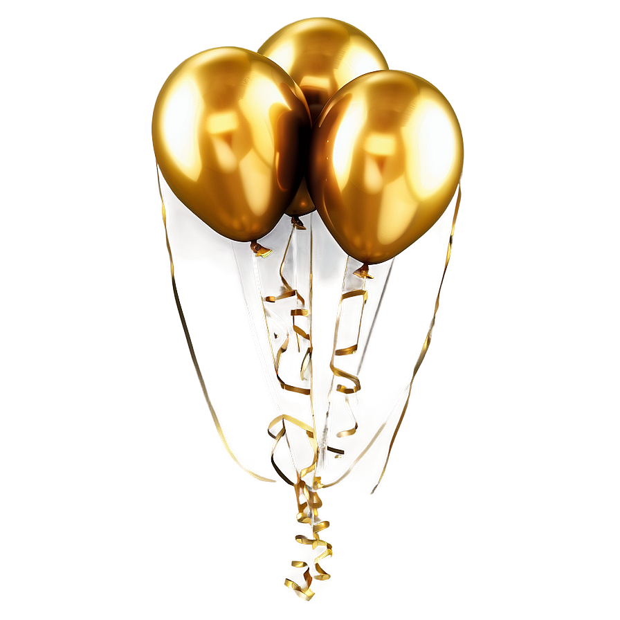 High-quality Gold Balloon Png 9