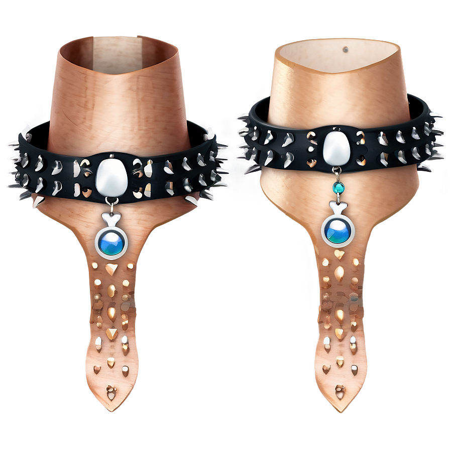 High-quality Spiked Choker Png Atl