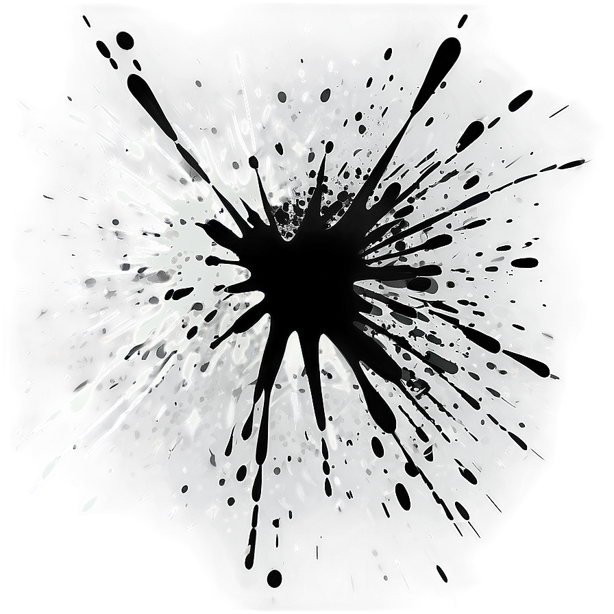 High Resolution Black Splatter Png 8