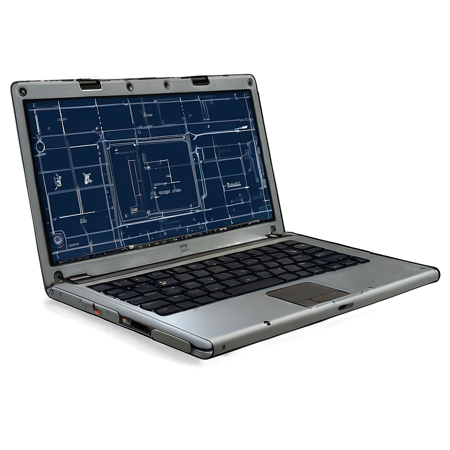 High-resolution Laptop Blueprint Png 05032024