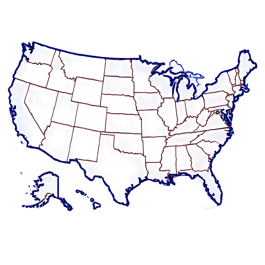 High-resolution Usa Outline Png 92