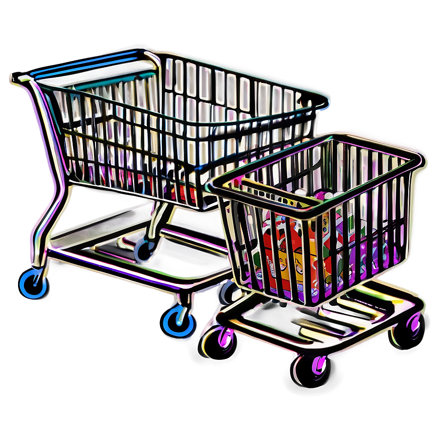 High Tech Grocery Cart Png 06282024