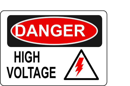 High Voltage Warning Sign PNG with transparent background