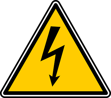 High Voltage Warning Sign PNG with transparent background