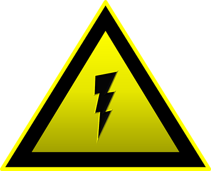High Voltage Warning Sign PNG with transparent background