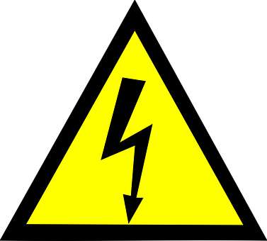 High Voltage Warning Sign PNG with transparent background