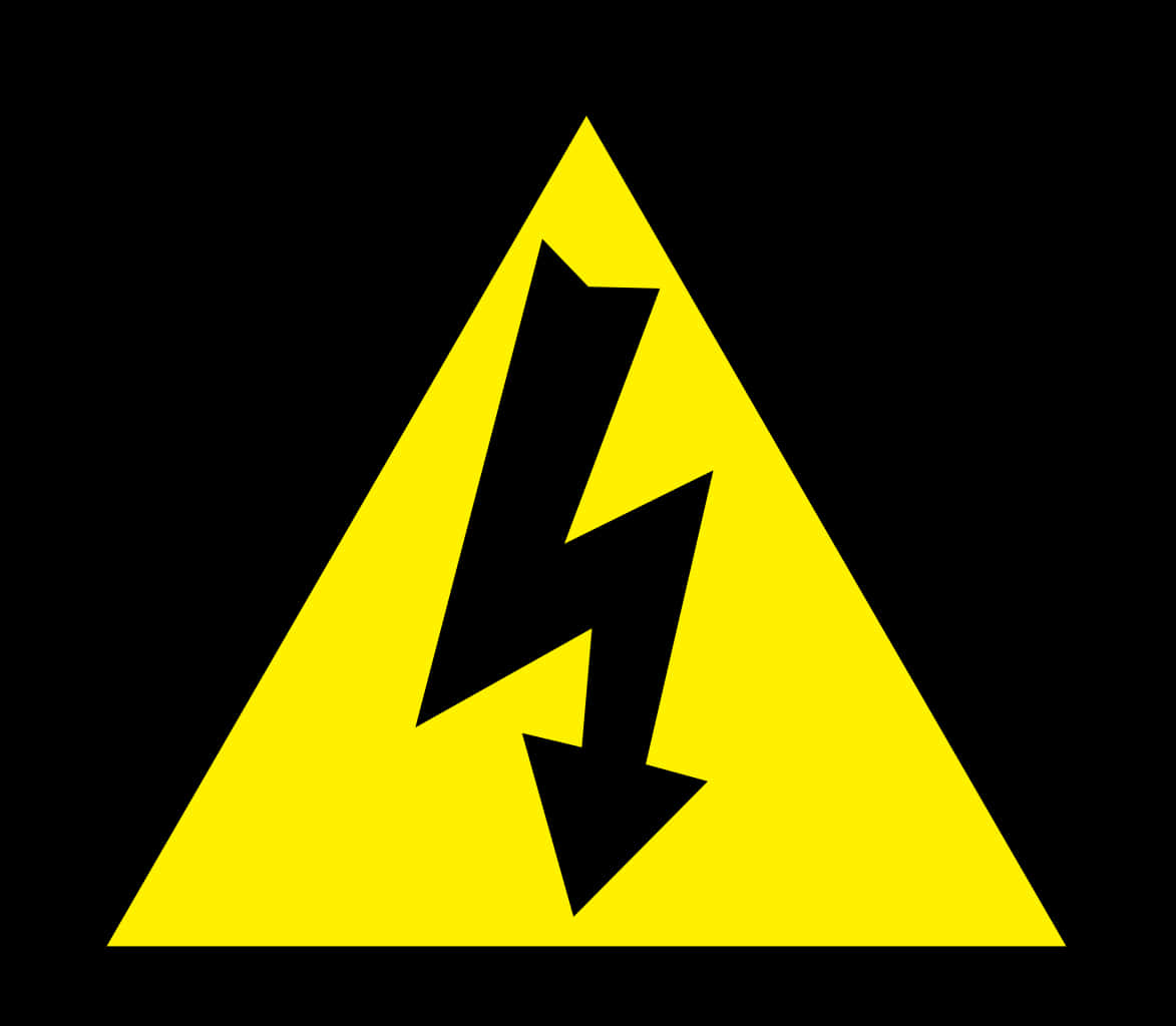 High Voltage Warning Sign PNG with transparent background