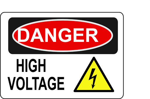 High Voltage Warning Sign PNG with transparent background