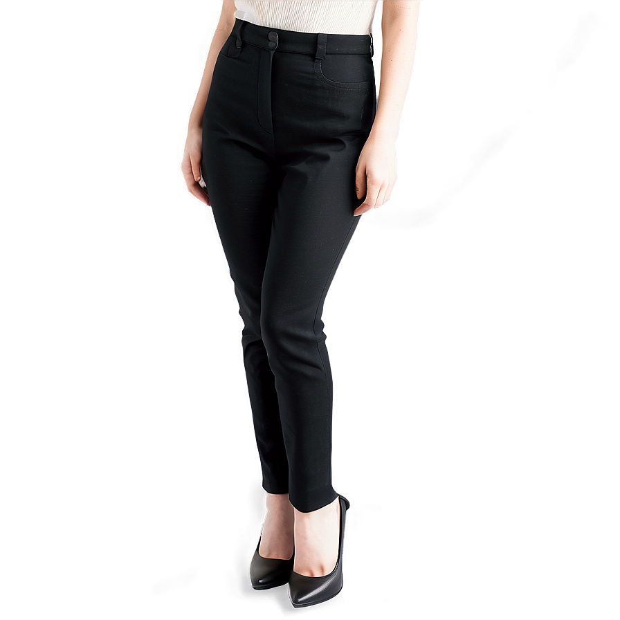 High Waisted Black Pants Png 79