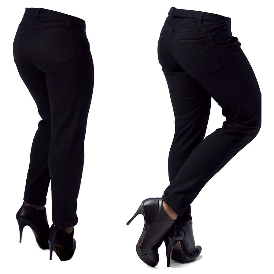 High Waisted Black Pants PNG yjs93 PNG image with a transparent background, free high-resolution download