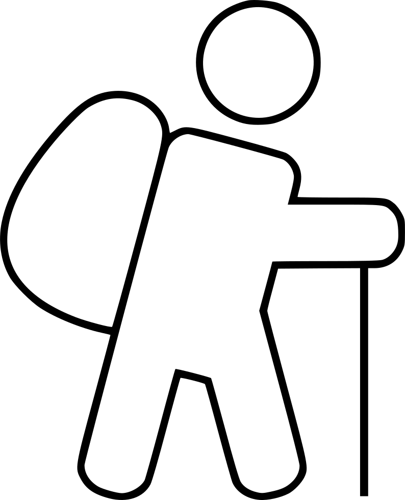 Hiking - Line Art, HD Png Download PNG with transparent background