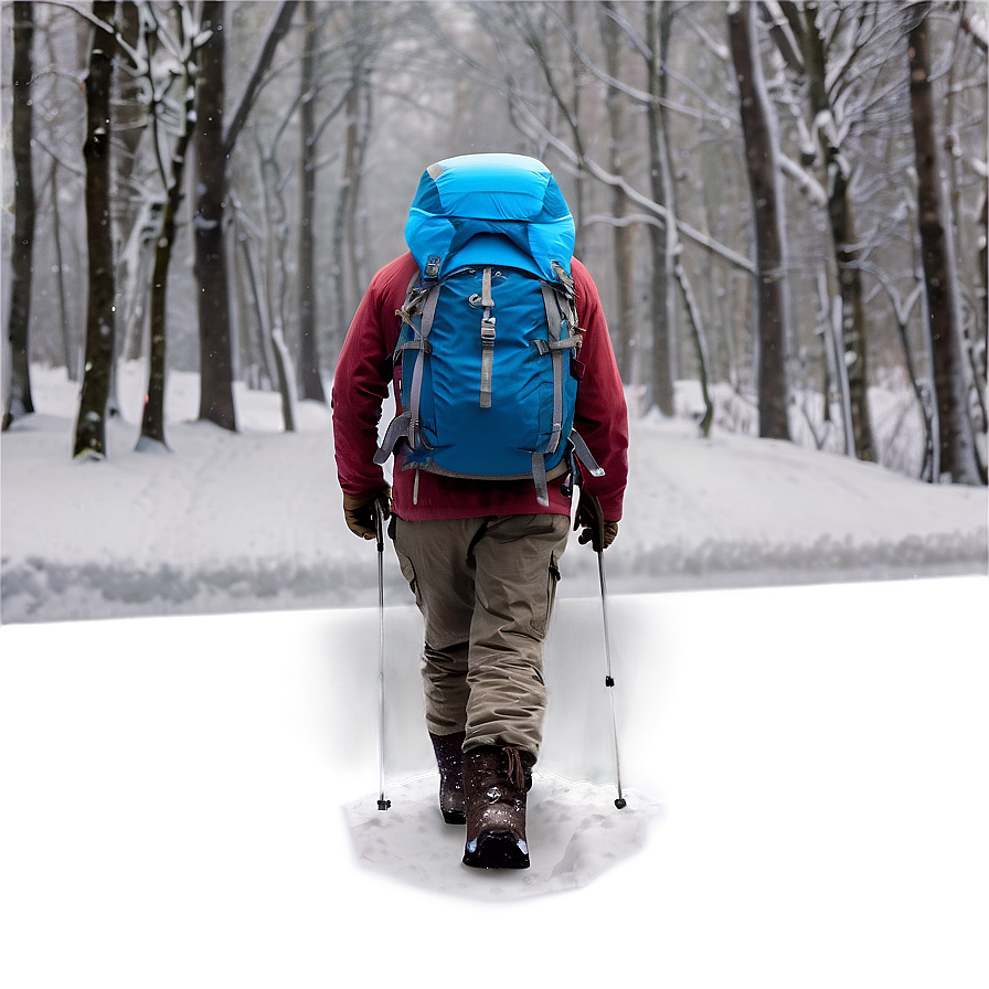 Hiker In Snow Png Soj