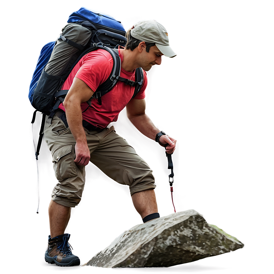 Hiker On Rocky Trail Png 19