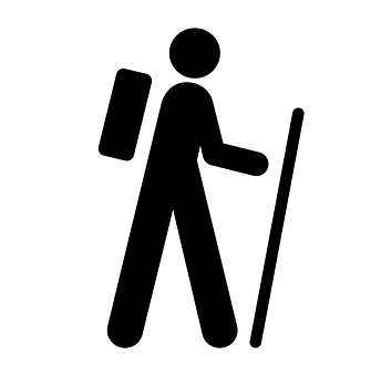 Hiker Pictogram Icon PNG with transparent background