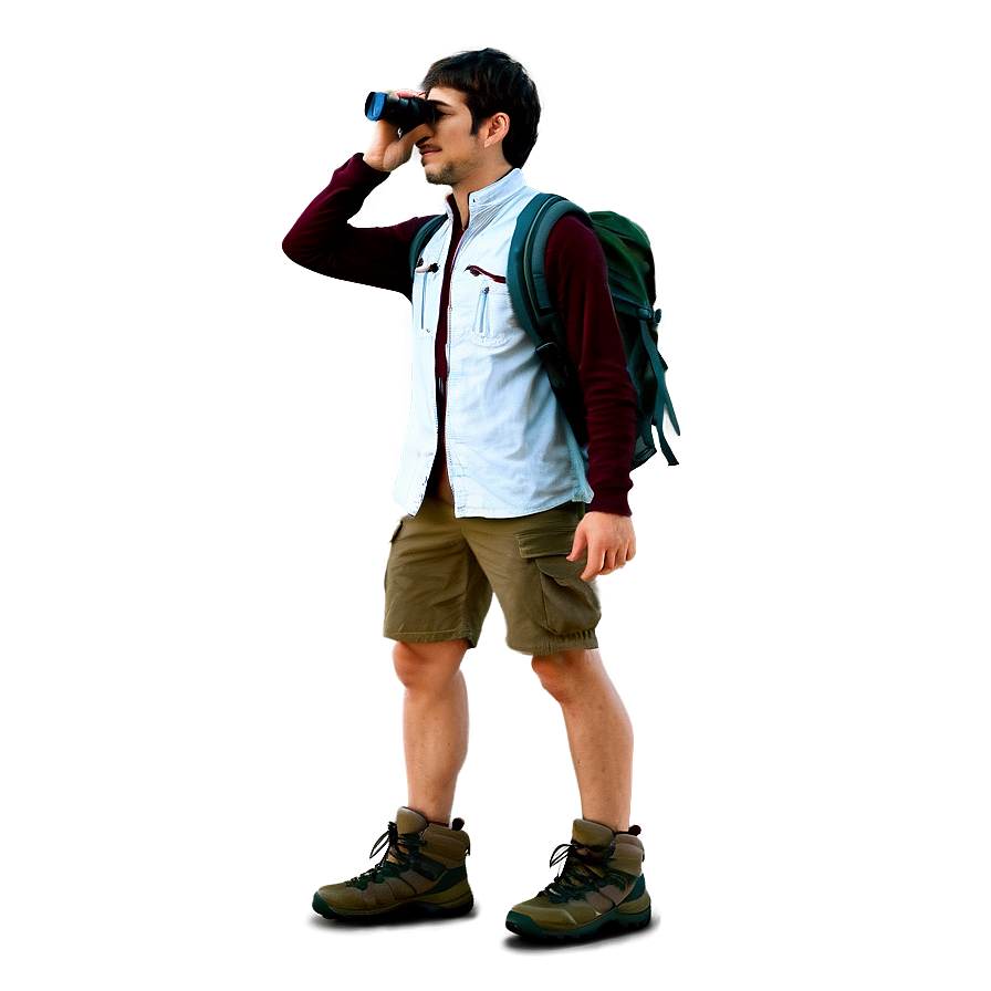 Hiker With Binoculars Png 06262024