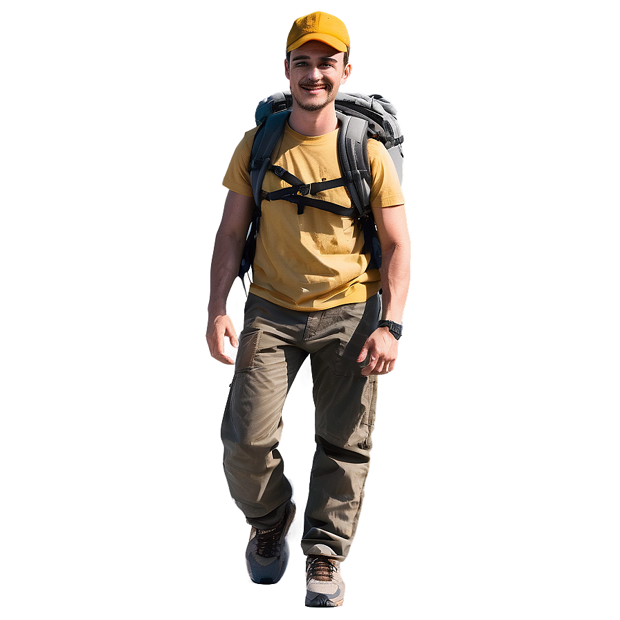 Hiker With Hat Png Vql