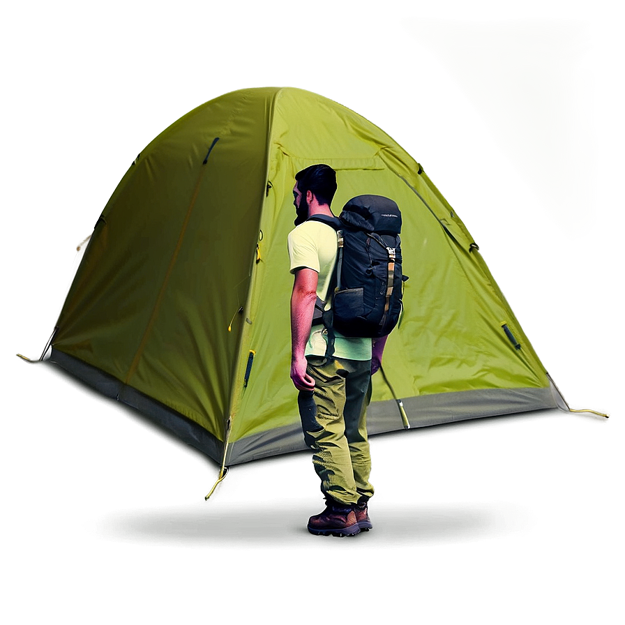 Hiker With Tent Png 67