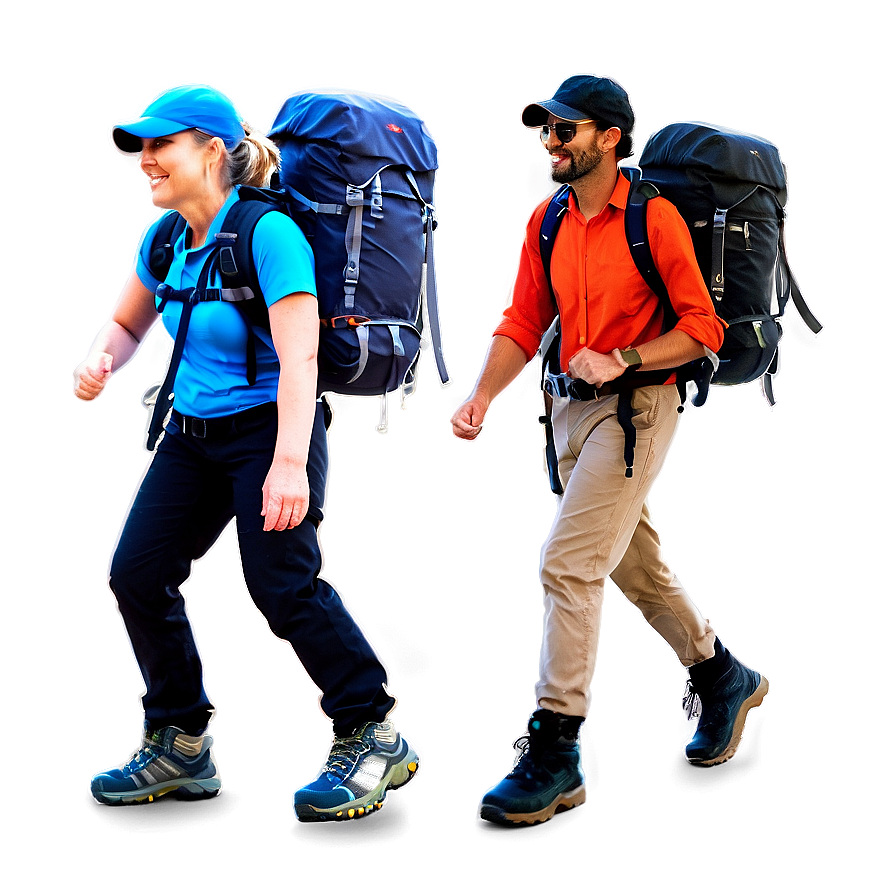 Hiking Couple Adventure PNG cwe PNG with transparent background