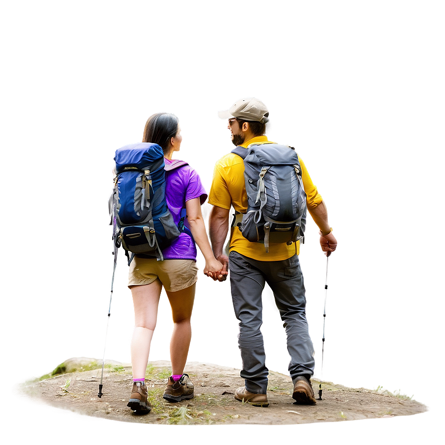 Hiking Couple Adventure PNG jar23 PNG with transparent background