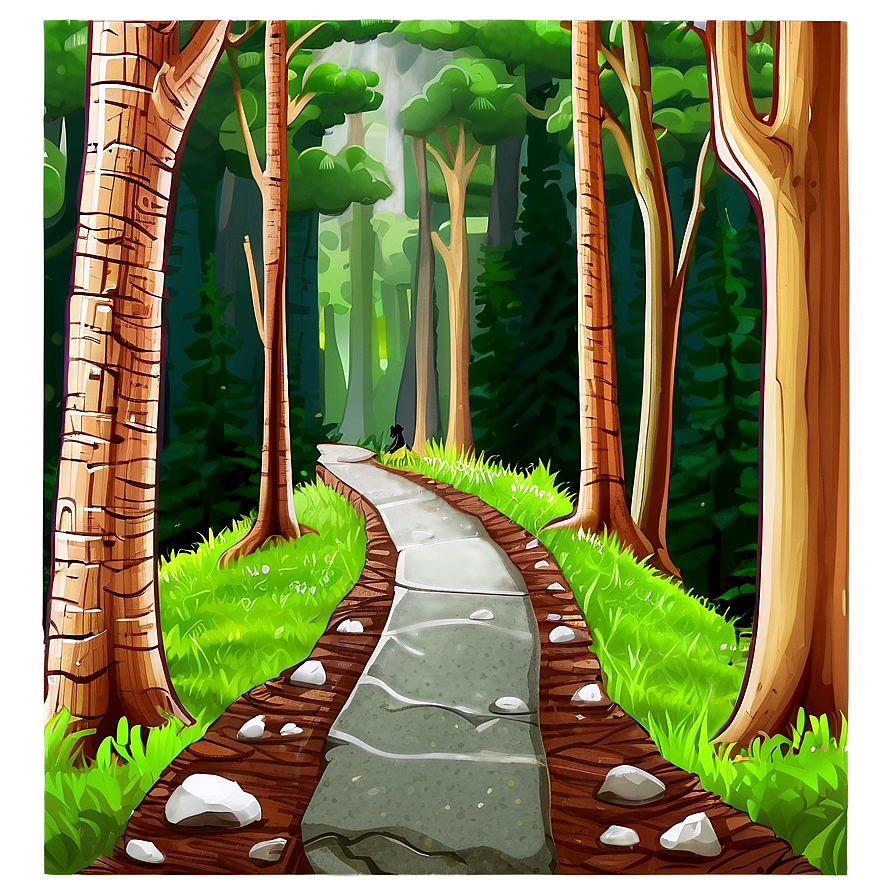 Hiking Path Through Woods PNG 06202024 PNG with transparent background