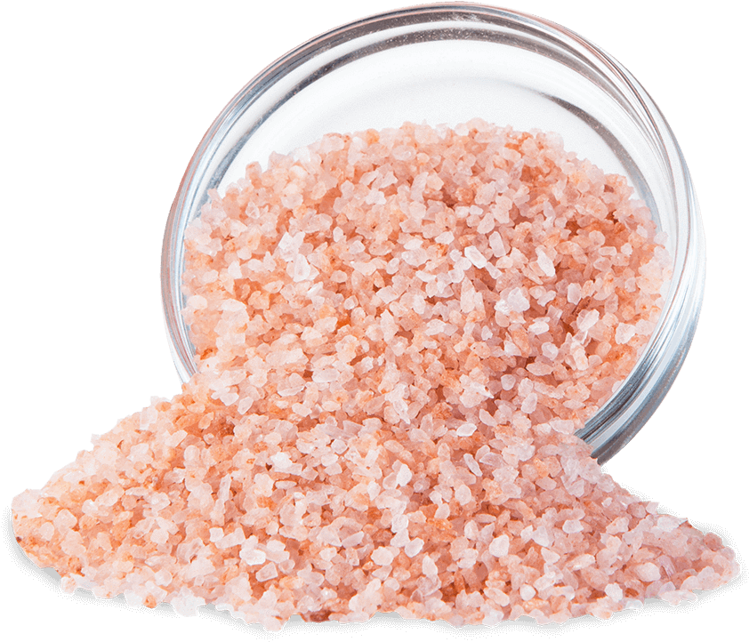 Himalayan Pink Salt Spilled From Glass Jar