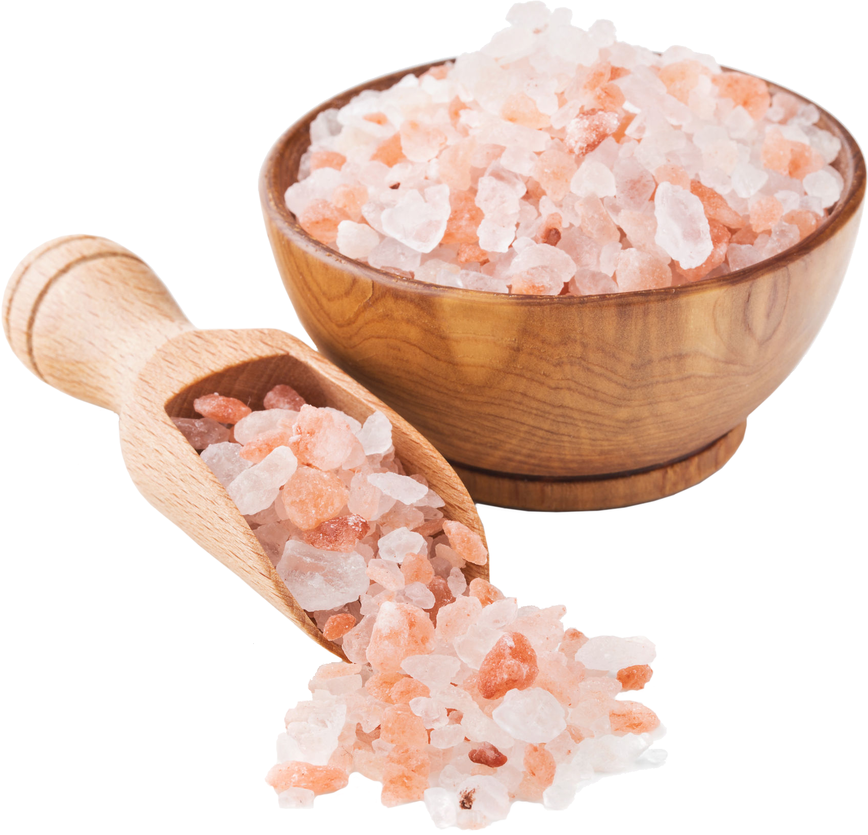 Himalayan Salt Crystals Bowl Scoop PNG image with a transparent background, free high-resolution download