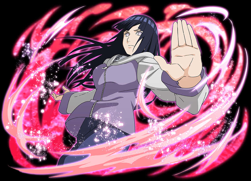 Hinata Chakra Control Anime Artwork