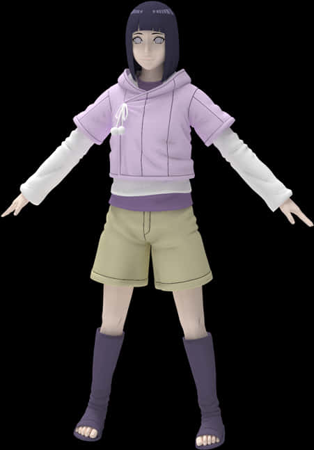 Hinata3 D Model Pose