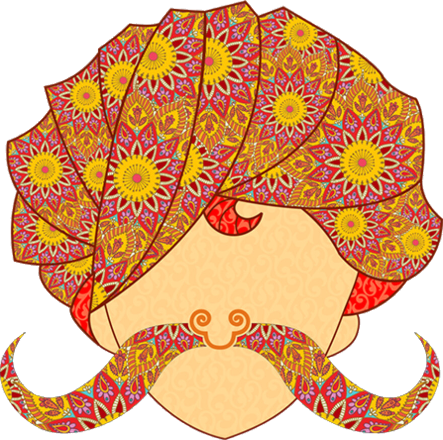 Hindu Wedding Turbanand Mustache