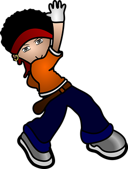 Hip Hop Dancer Cartoon