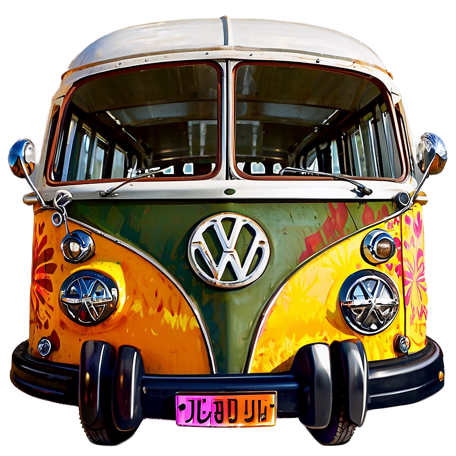 Hippie Bus Vector Png 06202024