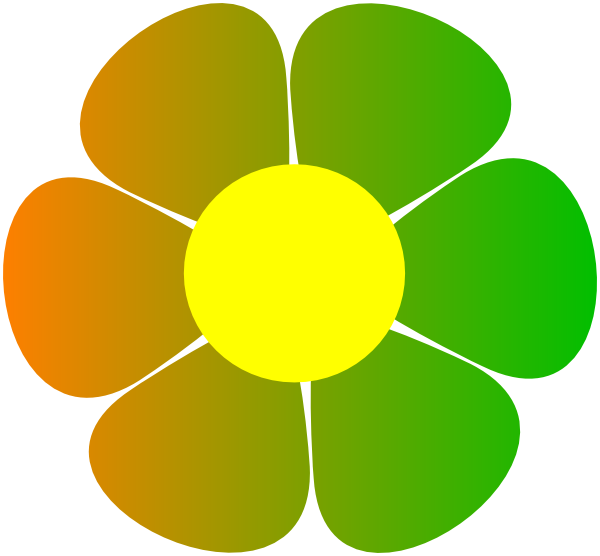 Hippie Flower At Clker - Hippie Flower Clip Art, HD Png Download PNG with transparent background