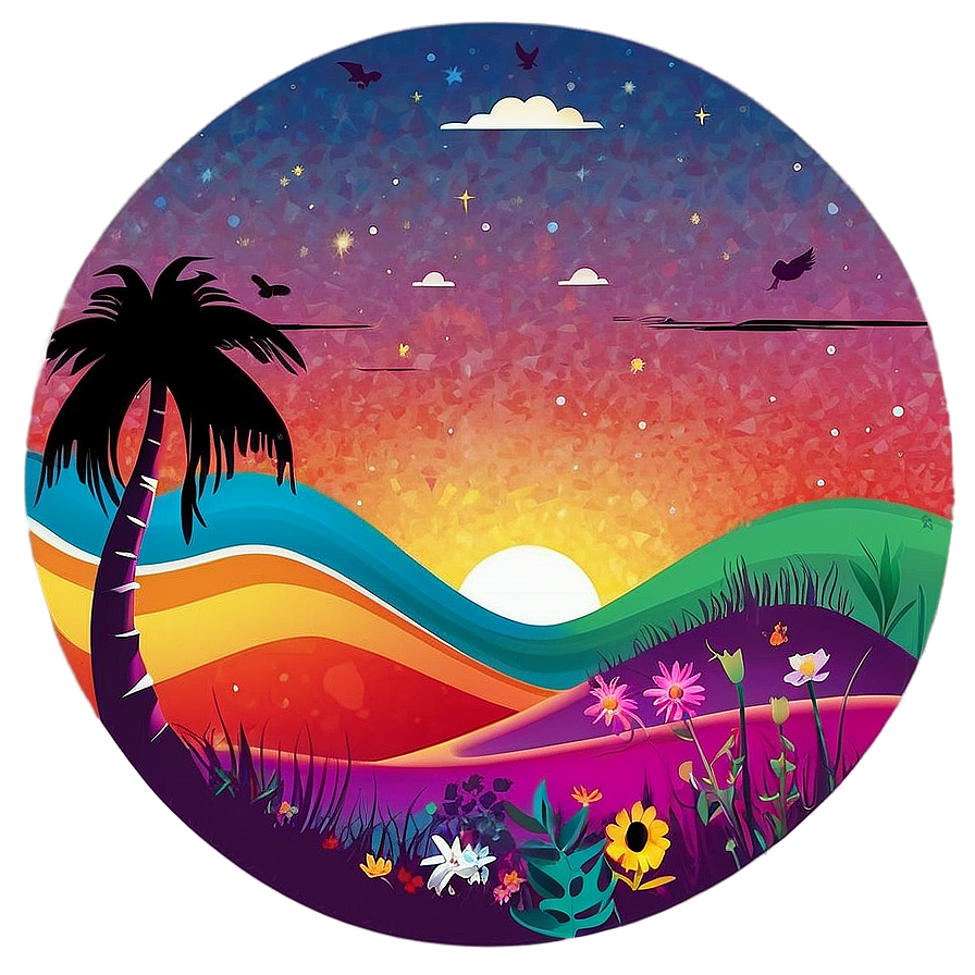 Hippie Lifestyle Illustration Png 06202024