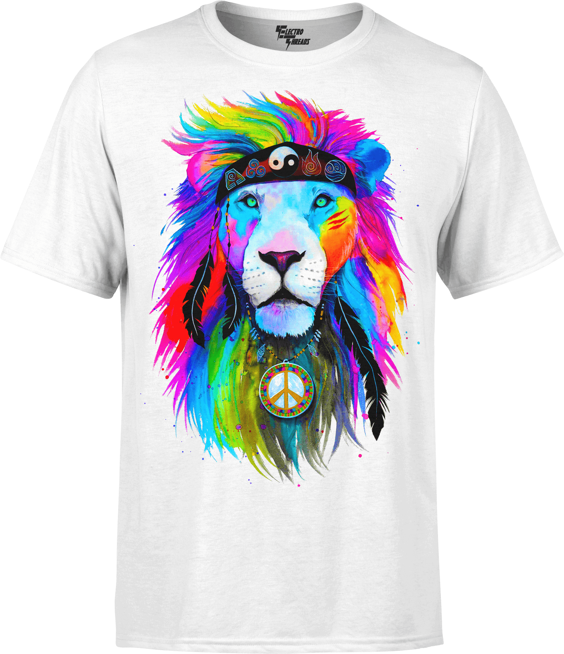 Hippie Lion T Shirt Design