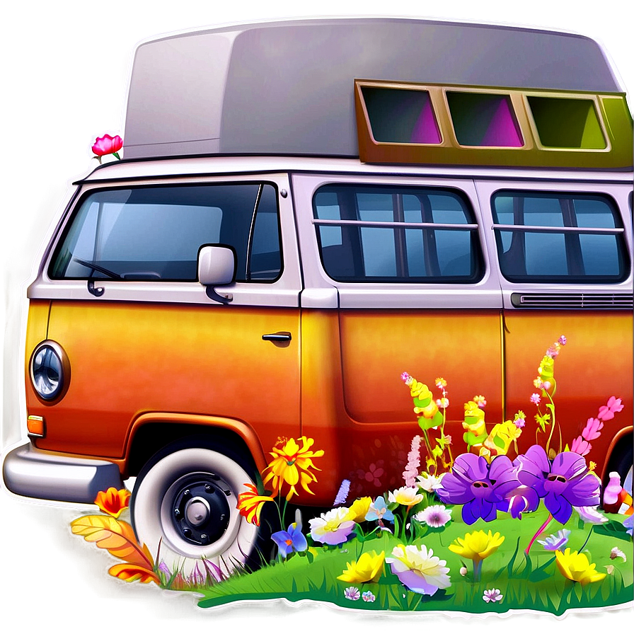 Hippie Van Cartoon Png Xvw63