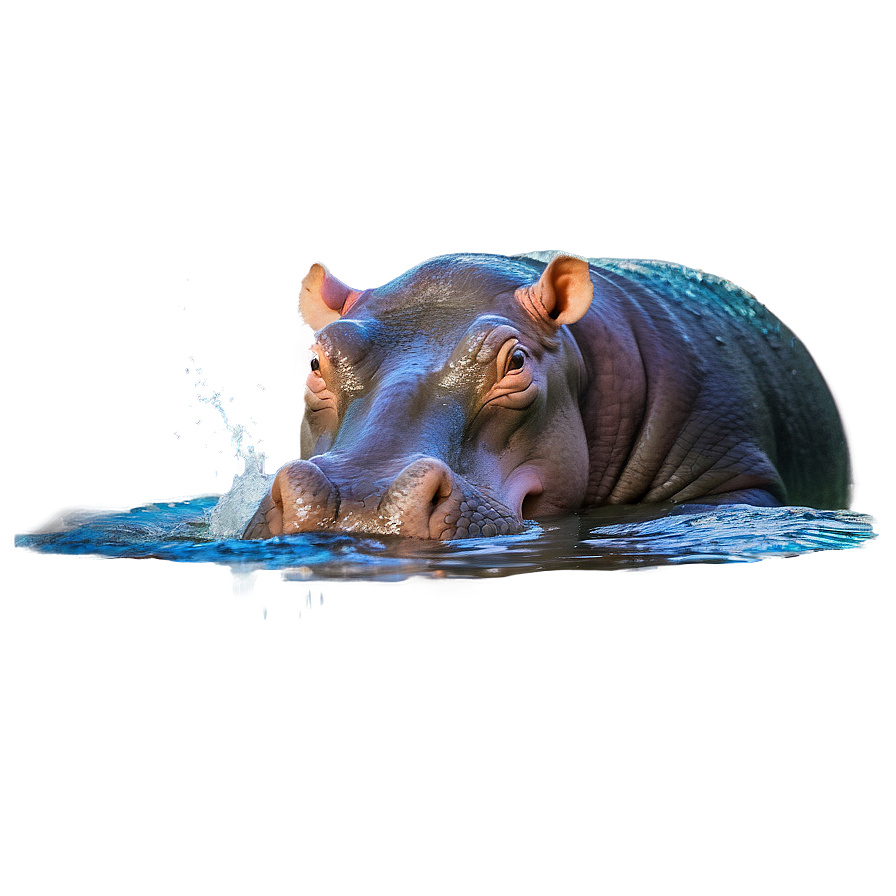 Hippo Splashing Png Vtm25