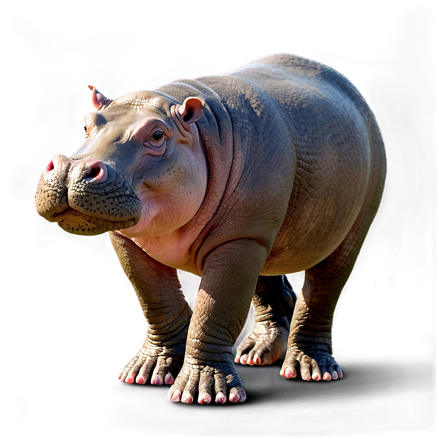 Hippo Walking Png Mmf31