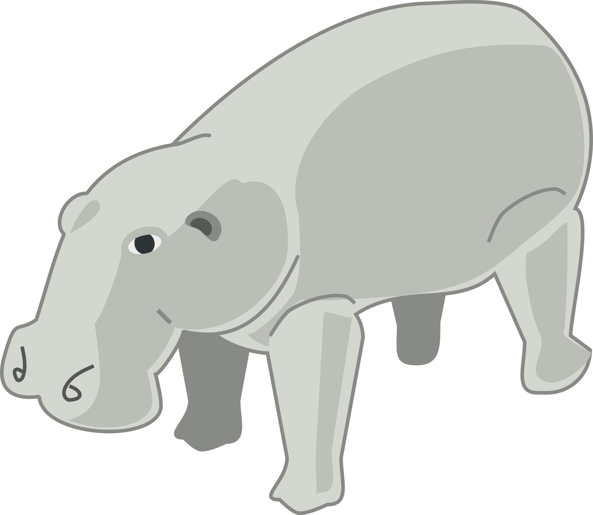 Hippopotamus Download Clip Art - Animated Hippopotamus, HD Png Download PNG with transparent background