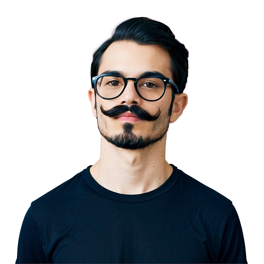 Hipster Thick Mustache PNG 05042024 PNG image with a transparent background, free high-resolution download