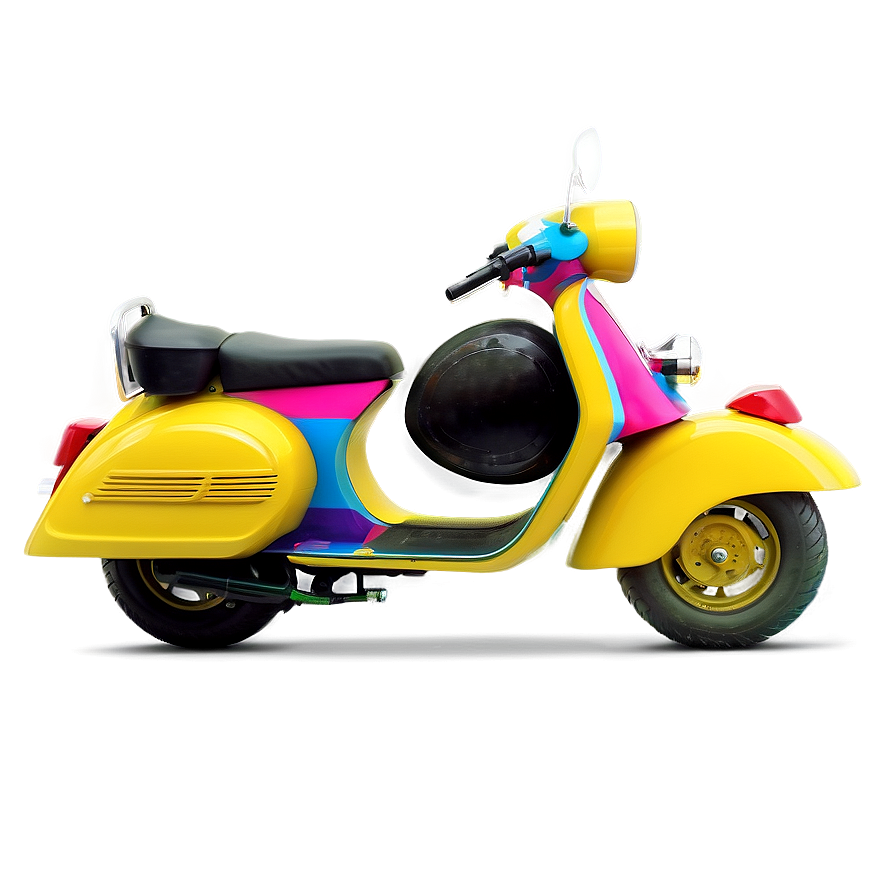 Hipster Vespa With Accessories Png Qam