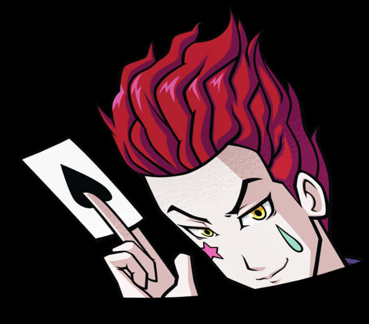 Hisoka Magician Anime Character PNG with transparent background