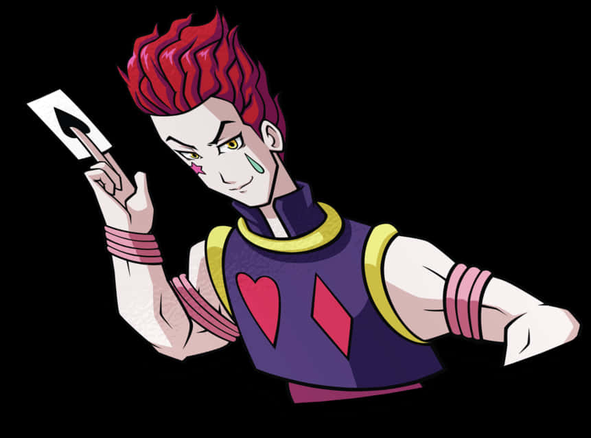 Hisoka Magician Playing Card PNG with transparent background
