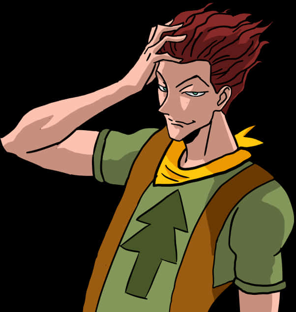 Hisoka Magician Pose PNG with transparent background