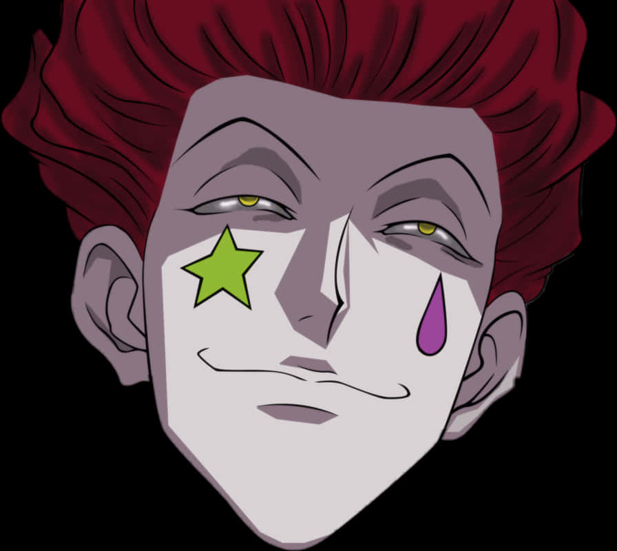 Hisoka Morow Close Up PNG with transparent background