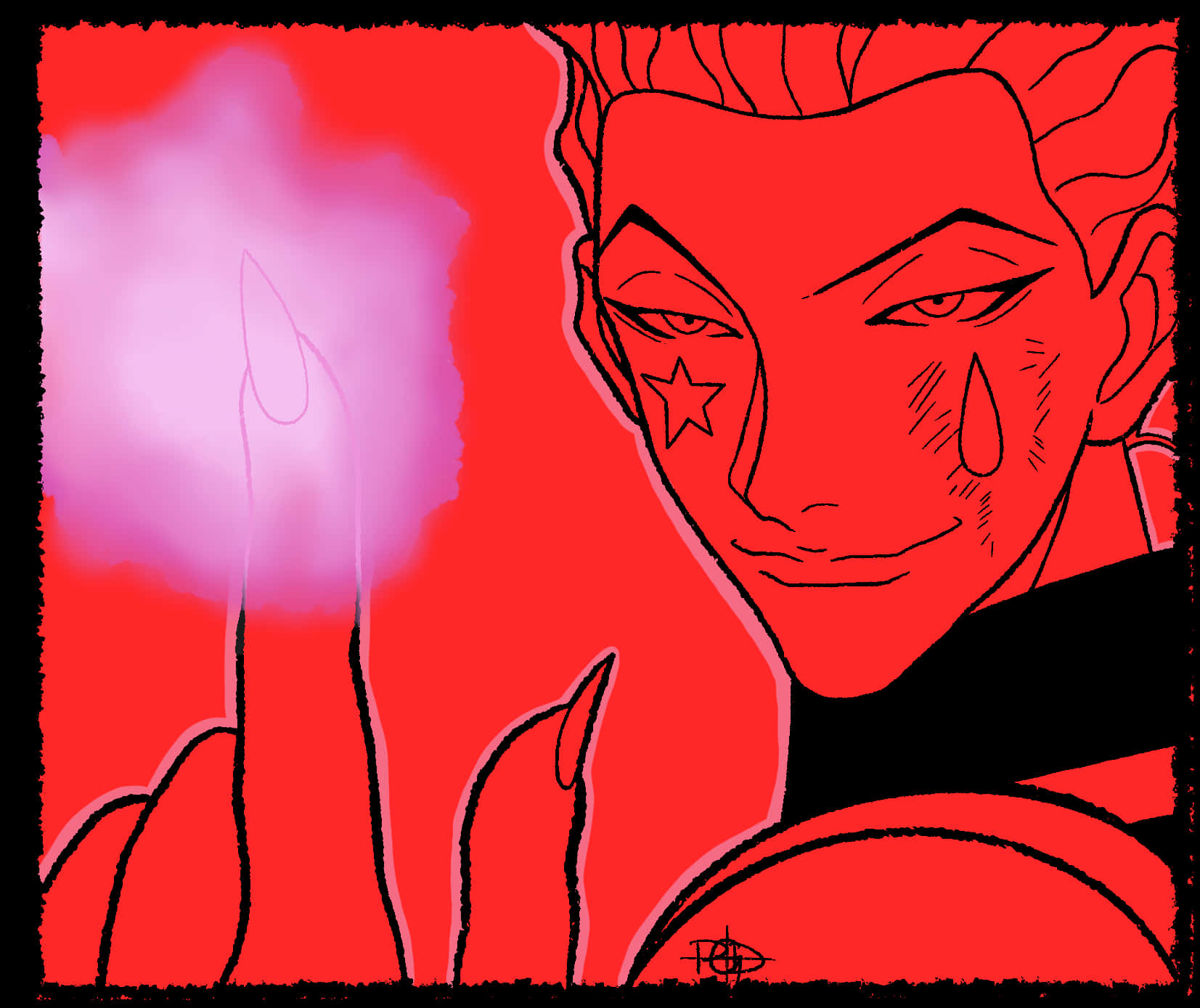 Hisoka Mysterious Smile PNG with transparent background