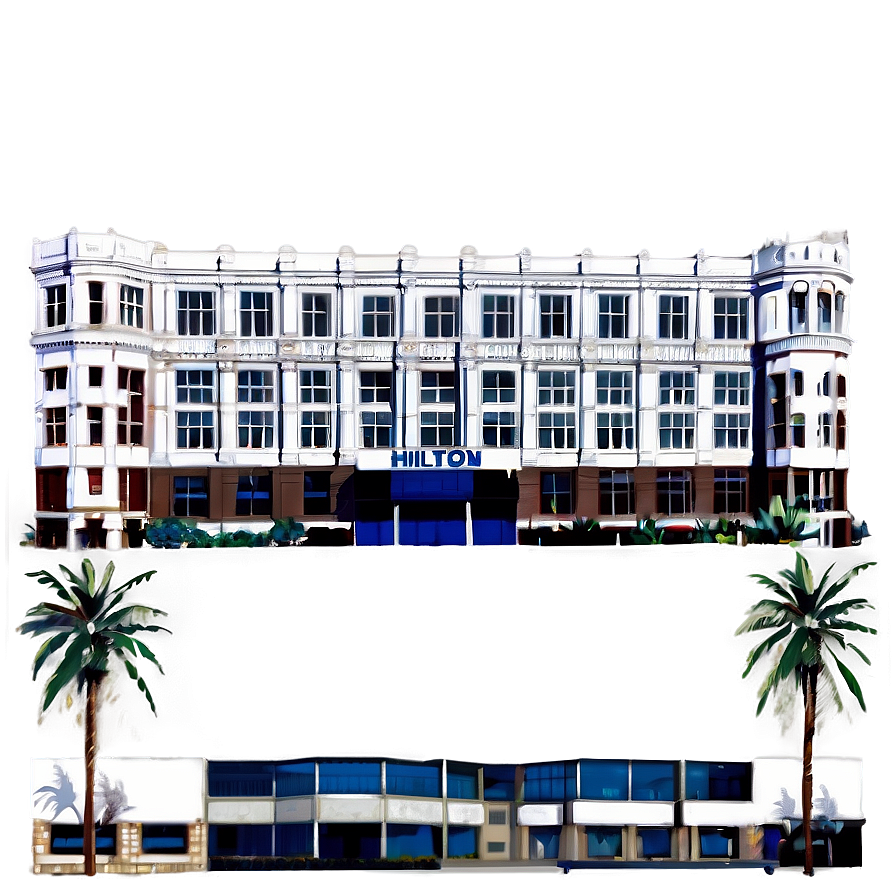 Historic Hilton Hotel Facade Png 91