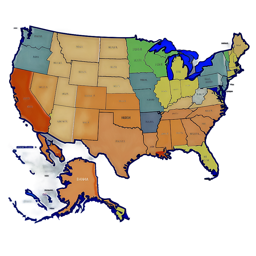 Historical States Map Usa Png 18