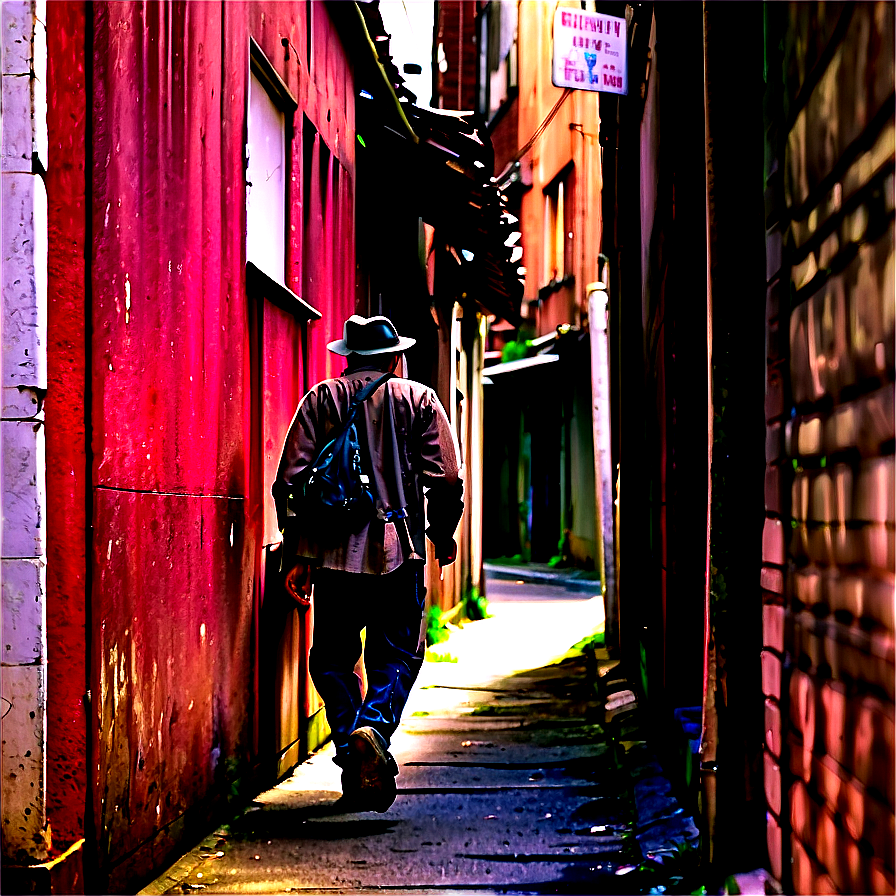 Hobo In Alleyway Png Adu